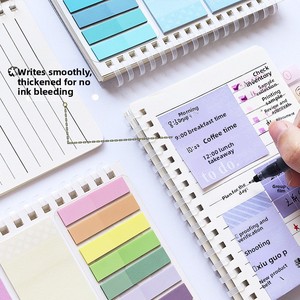 Libreta con Pestañas de Índice Expandibles y Notas Adhesivas, Separadores Autoadhesivos Reutilizables para Estudiantes, Oficina y Planificador - Product Image 2