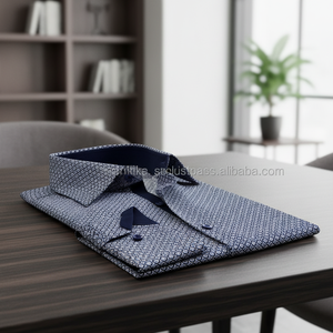 เสื้อเชิ้ตผู้ชายทรงเข้ารูป ผ้าแฟลนเนล 100% ผ้าฝ้าย ระบายอากาศได้ดี เสื้อเชิ้ตฤดูร้อน ผลิตในตุรกี - Product Image 3