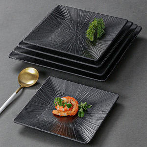 A5 New Model Xiangyuanmei Melamine Commercial Square <b>Plate</b> Solid Pattern Modern Minimalist Design for Fast Food Dishes - Product Image 1