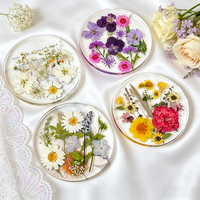 Moule en silicone rond pour sous-verre, décoration artisanale DIY avec fleurs séchées, combinaison de sous-verres décoratifs pour la maison