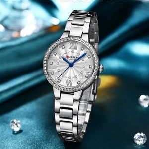 Montre Curren 9085 pour femmes, élégante, mini, à quartz, avec diamants, étanche, en acier inoxydable, mode, sport, affaires, Relogio - Product Image 2