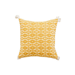 Otras Fundas de Cojín Minimalistas con Rayas, Cuadradas, Lavables, con Borlas Amarillas, para Sala de Estar y Dormitorio - Product Image 5