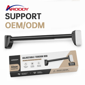 ARODDY 1300+ clients, tringles à rideaux robustes sans perçage de 32 mm, 75-110 cm, en acier au carbone, avec système anti-pression breveté, tringle à rideaux à tension - Product Image 2