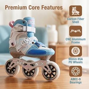 Patins à roulettes 3 roues en fibre de carbone réglables professionnels durables - Product Image 1