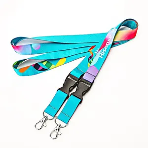 Tùy Chỉnh Đầy Đủ Màu Thăng Hoa In Lanyard Cho Chủ Thẻ Id Với Breakaway Clip