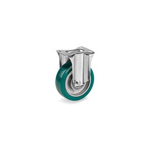 Ruedas de poliuretano TELLURE ROTA-626203, Centro de aluminio, soporte fijo tipo NL-ancho de rueda 40mm, Ø 125 mm (Cant. 4) - Product Image 1