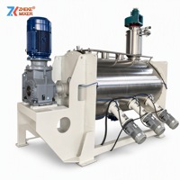 Mélangeur horizontal à socs pour machine de mélange de poudres sèches, pour l'industrie alimentaire, chimique, énergétique et du mortier sec, en acier inoxydable