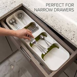 Caja de Almacenamiento de Cubiertos de Tamaño Pequeño, Organizador de Utensilios de Plástico para Cucharas, Tenedores y Cuchillos, Organización de Vajilla de <span class=keywords><strong>Cocina</strong></span> - Product Image 2