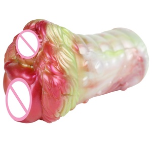 GEEBA Masturbateur Masculin à Double Canal, Vagin Réaliste en Silicone Souple, Godet de Masturbation Tout Confort, Jouet Sexuel d'Entraînement Pénien pour Adultes - Product Image 3
