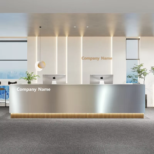 Mô hình mới thanh thép không gỉ quầy thu ngân Thẩm mỹ viện phía trước bàn quần áo cửa hàng truy cập công ty tư vấn bàn tiếp tân - Product Image 1