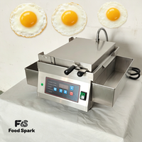 Machine commerciale automatique pour œufs cuits à la vapeur, œufs ronds, galettes de viande et frites, 6 pièces/lot pour burgers