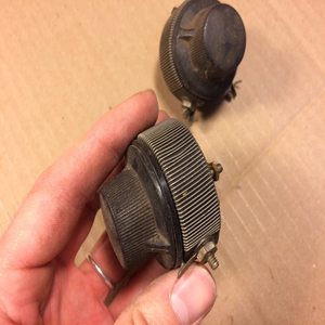 Nouveaux réostats vintage Marmol originaux en stock, années 1930-1940, résistances radio, potentiomètres avec boutons - Product Image 2