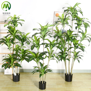 Arbre artificiel en fer forgé brésilien pour aquarium, <span class=keywords><strong>plante</strong></span> verte décorative en plastique avec <span class=keywords><strong>pot</strong></span> en ciment en promotion - Product Image 2