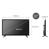 Televisor Inteligente Android 9.0 de Pantalla Plana de 32 Pulgadas, Televisor LED de 32 Pulgadas con DVB-T2/S2