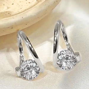 Orecchini a Cerchio Geometrici con Zirconi per Donne, Gioielli Eleganti e alla Moda - Product Image 6
