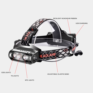 Lampe frontale <span class=keywords><strong>LED</strong></span> de haute qualité lampe de poche la plus brillante lampe de travail rechargeable extérieure étanche-meilleure lampe frontale ajuster <span class=keywords><strong>bandeau</strong></span> - Product Image 5