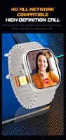 Reloj Inteligente B37 con Tarjeta SIM 5G, Pantalla Cuadrada AMOLED S11 Ultra, Carga Inalámbrica de Silicona, Pantalla de 50 mm, Compatible con Reproducción
