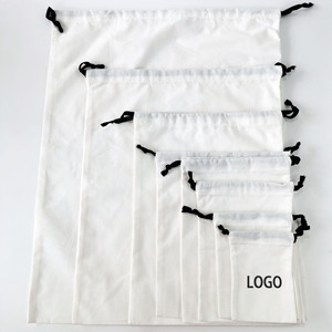 Sac blanc personnalisé imprimé avec logo, sac à main en coton naturel, sacs anti-poussière, sac de luxe personnalisé, pochette pour chaussures, sac anti-poussière pour bottes - Product Image 2