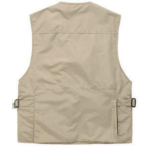 Gilet da <span class=keywords><strong>uomo</strong></span> personalizzato <span class=keywords><strong>nero</strong></span> in rete senza maniche per sport all'aperto, caccia, pesca e fotografia - Product Image 4