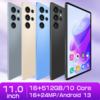 Tablet Edukasi S23U 11" Snapdragon 8 16GB 1TB Kamera 108MP 8000mAh Kursus Online Edukasi Anak Lansia Asia Keyboard