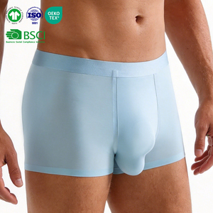 Boxers pour hommes en nylon ultra fin sans couture, double poche séparée, respirants, ceinture élastique, ensemble de lingerie pour hommes grande taille pour <span class=keywords><strong>l</strong></span>'été - Product Image 2