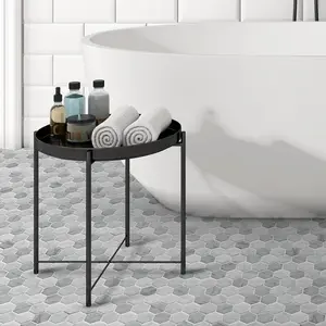 Sunwings Hexagon Recycled Glass Mosaic Tile | Stock In US | White Carrara Mosaics Wall And Floor Tile