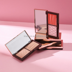 Paletas de maquillaje 2 en 1 Sin crueldad, Etiqueta Privada, contorno de cara, polvo resaltador prensado para <span class=keywords><strong>bronceador</strong></span> y Resaltadores de <span class=keywords><strong>piel</strong></span> oscura - Product Image 3