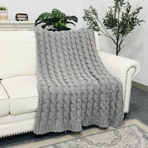 <span class=keywords><strong>Couvre</strong></span>-<span class=keywords><strong>lit</strong></span> décoratif moelleux <span class=keywords><strong>en</strong></span> chenille épaisse et confortable sur le <span class=keywords><strong>lit</strong></span> canapé pondération couverture <span class=keywords><strong>en</strong></span> tricot faite à la main jette salon blanc - Product Image 2
