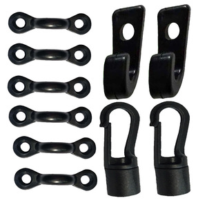 Snap <b>Hook</b> Plastic Black <b>J</b> Type For Outdoor Gear Storage Rope Accessory - Product Image 1