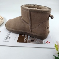 Sepatu Bot Kulit Domba Sepatu Bot Pria Sepatu Bot Salju Kulit Produk Baru Sepatu Musim Dingin Cokelat Bernapas untuk Wanita Sepatu Bot & Bootie Kasmir TPR