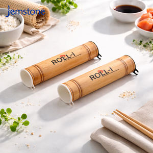 Tubo de Papel Ecológico Personalizado de Grado Alimenticio con Tapas de Plástico para Rollos de Sushi, Contenedor Push Pop para Sushi para Llevar - Product Image 5