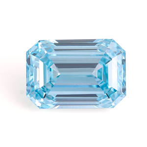 トレンド製品VS1 4.10カラットブルー色合成ダイヤモンドエメラルドカット長方形形CVDダイヤモンドテスターラボ成長ダイヤモンド - Product Image 1