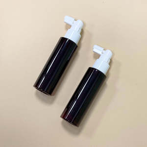 Botella <span class=keywords><strong>de</strong></span> Spray Nasal PET Ámbar <span class=keywords><strong>de</strong></span> 100 ml, Vacía, Recargable, con Bloqueo UV, Logotipo Personalizado, en Existencia - Product Image 3