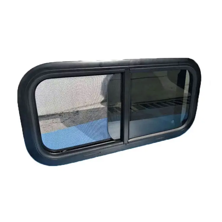 Pantallas de ventana de autocaravana personalizadas, pantallas de protección contra insectos y sol, correderas de doble panel con pantalla