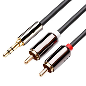 3.5mm <b>To</b> Dual Rca Audio <b>Cable</b> Splitter For Laptop Speakers And <b>Aux</b> Amplifier 100 Cm 2 M 3 M 5 M 1.5 M - Product Image 1