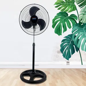 Sıcak satış yaz lüks siyah ac güçlü rüzgar taşınabilir elektrikli 18 inç en iyi ev kat ayakta fan