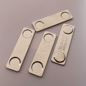 Magnetic Name Badges 45x13 Rectangle Nickel Plated Magnetic Buckle For Name Tags Badges Clothing Clasps - Product Image 2