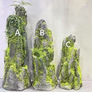 Piedra de Resina <span class=keywords><strong>Mei</strong></span> <span class=keywords><strong>Lin</strong></span> con Musgo, Piedra de Simulación de Montaña Emei, Hecha a Mano para Decoración de Jardines Chinos - Product Image 1