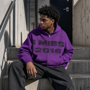 Wholesale Premium Quality Distressed <b>Purple</b> <b>Hoodie</b> Custom Logo Vintage Washed Oversized <b>Men</b> Sweatshirt Manufacturer - Product Image 4