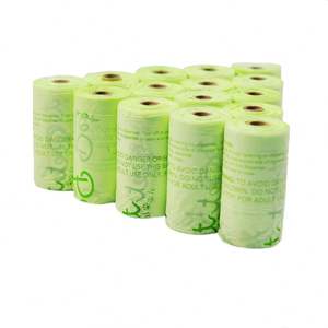 Sac à déjections pour animaux de compagnie 100% biodégradable, compostable, portable, pour les entreprises d'élevage d'animaux - Product Image 1