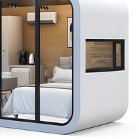 Maison mobile préfabriquée moderne, cabane en acier, mini-maison, pod modulaire portable pour hôtel, bureau, Airbnb, cuisine, salle de bain