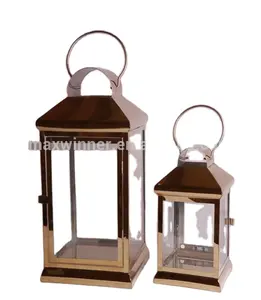 Stainless steel metal candle lantern in candle holders for home deco lantern decorative lantern wedding metal