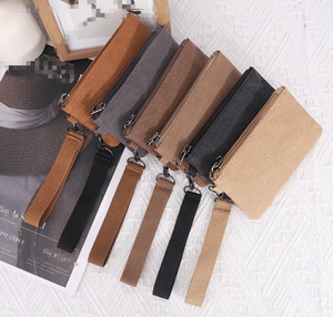 Nuovo sacchetto portatile in tela di lavaggio borsa da donna con cerniera Mini portamonete da <span class=keywords><strong>uomo</strong></span> per chiavi portachiavi piccoli portafogli da regalo con bracciale - Product Image 1