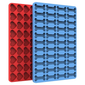 OEM ODM DIY Silicone Baking Tray Dog Food Cookie & Pet Oil-Draining <b>Candle</b> <b>Molds</b> Heart Bone Shapes Oven Safe - Product Image 1