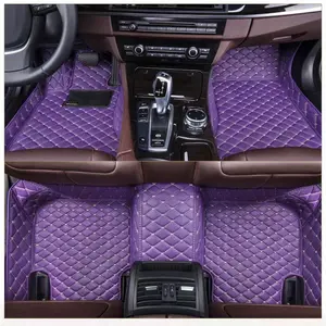 Support a custom car mat + logo design luxury leather car mat non-slip easy to clean a drop shipping suitable for infiniti q50