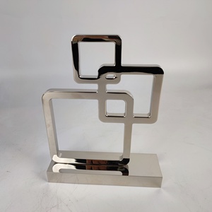 Cadre en métal argenté de petite taille en aluminium et fer pour la décoration de <span class=keywords><strong>salon</strong></span>, arts métalliques pour chambre d'amis, vente en gros d'usine - Product Image 2