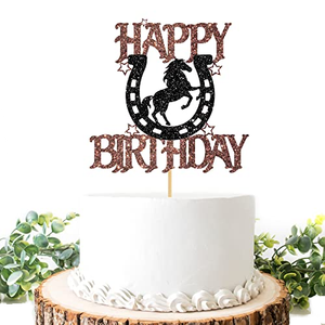 Decoración <span class=keywords><strong>para</strong></span> <span class=keywords><strong>Pastel</strong></span> <span class=keywords><strong>de</strong></span> <span class=keywords><strong>Cumpleaños</strong></span> con Diseño <span class=keywords><strong>de</strong></span> Carreras <span class=keywords><strong>de</strong></span> Caballos, Herradura, <span class=keywords><strong>para</strong></span> Niños y Niñas, Hombres y Mujeres - Product Image 1