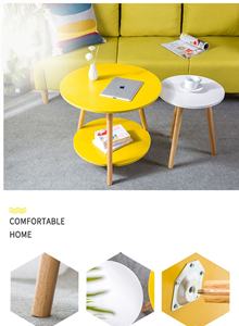 Eenvoudige <span class=keywords><strong>Mini</strong></span> Ronde Salontafel Slaapkamer Nachtkastje Ronde Bijzettafel - Product Image 4