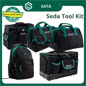 Sac à outils pour électricien Shida, multifonctionnel, en toile, grand, épaissi, à bandoulière unique, sac à outils ménager, fermeture éclair, polyester - Product Image 5