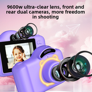 Cámara Compacta, Cámara Digital, Pantalla Giratoria HD CCD de Pulgadas, Videocámara Digital sin Espejo para Niños - Product Image 3